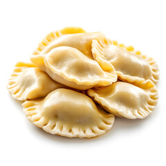 Polish pierogi, varenyky isolated on white background