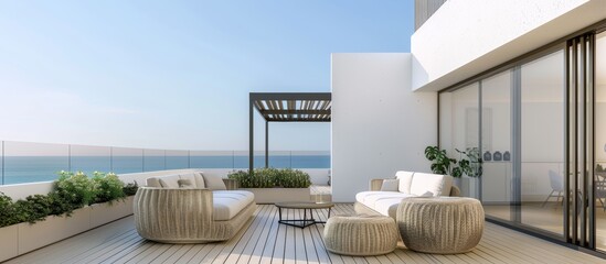sofa in an elegant living room, complemented in the style of bohemian accents like colorful geometric patterns