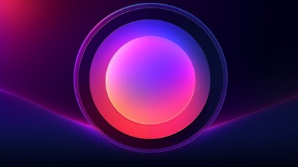 Luminous abstract concept digital illustration. Sunset or sunrise, sun alien planet landscape. Abstract background wallpaper. AI artwork. 
