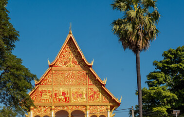 detail of the decoration of an annex of Wat Si Saket features in Vientiane, 