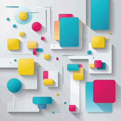 Abstract background with colorful geometric shapes and minimalistic design