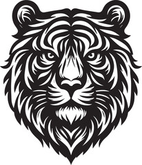 tiger head vector art illustration