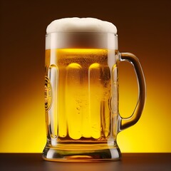 GLASS BEER MUG WITH FOAM 1