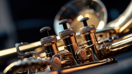 Fototapeta premium Close-up of a Gold Trumpet