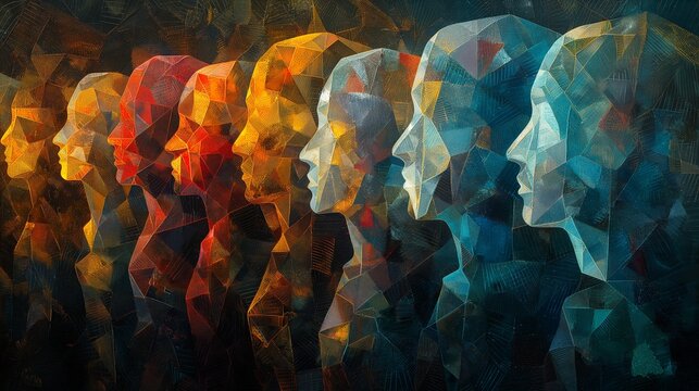 Colorful silhouettes representing diversity, community, and DEI initiatives that celebrate multicultural unity and inclusion through togetherness and personal identity