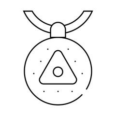 viking medal line icon vector. viking medal sign. isolated contour symbol black illustration