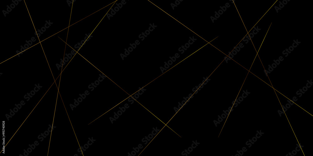 Poster Abstract golden particles wave line on dark black background. Digital glowing futuristic technology concept abstract background. Dynamic waves use for business modern concept, vector illustration.	
