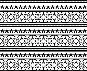 Polynesian tattoo tribal pattern background design. Samoan pattern decoration wallpaper.