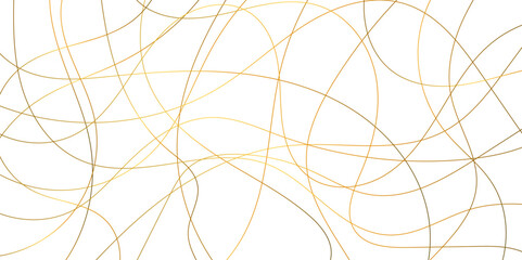Fototapeta premium Modern minimal golden random line background with stoke. abstract futuristic architecture concept digital geometric transparent for wallpaper, presentation background design, vector illustration. 