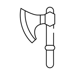 ax weapon line icon vector. ax weapon sign. isolated contour symbol black illustration