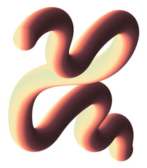 3d y2k wave shape retro futuristic sychedelic trendy style. shape, gradient cyberpunk elements .	