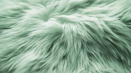 Fototapeta premium Abstract close-up of green furry texture with natural light, ideal for soft and cozy fabric design inspirations, fur texture background
