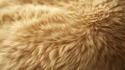 Fototapeta premium Macro shot of golden furry texture with a focus on intricate details for use in design and textile projects