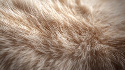 Fototapeta premium Detailed view of light brown fluffy fur texture for backgrounds and warm textile design concepts