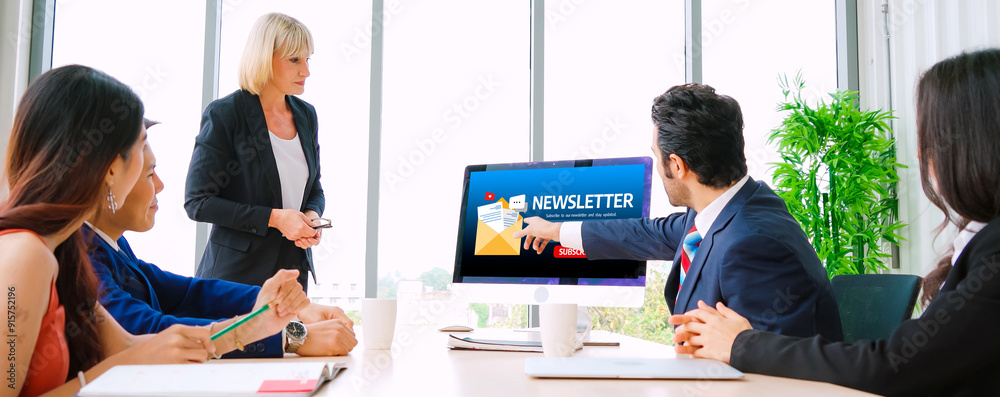 Poster newsletter signup page on computer for customer to subscribe snugly newsletter update information to