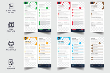 Rollup Technical Data Sheet layout template. Roll up modern Dl product catalog design template, Minimalist product brochure template design, corporate flyer, business flyer, DL flyer, Rollup design