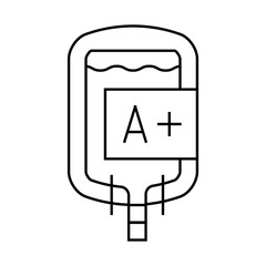 blood for transfusion line icon vector. blood for transfusion sign. isolated contour symbol black illustration