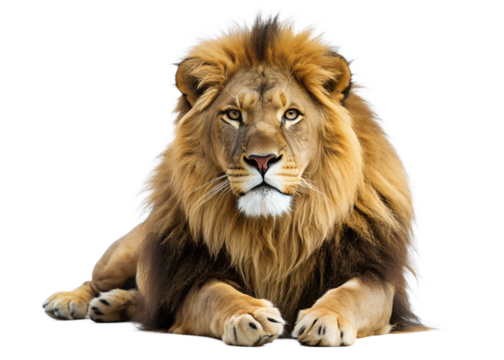 lion isolated on transparent background 