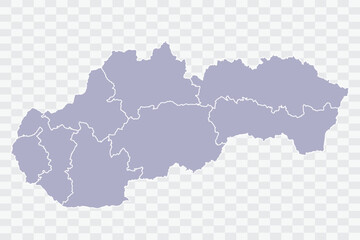 Slovakia Map silver Color on White Background quality files Png Art & Illustration