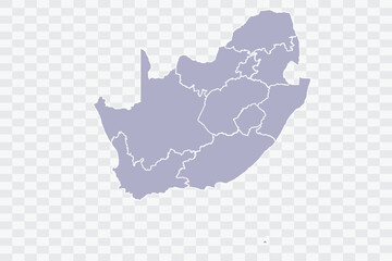 Obraz premium South Africa Map silver Color on White Background quality files Png Art & Illustration