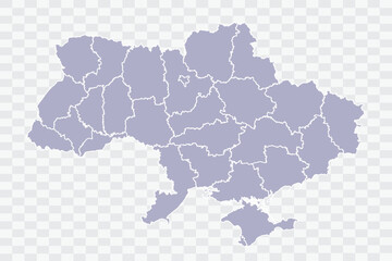 Ukraine Map silver Color on White Background quality files Png Art & Illustration