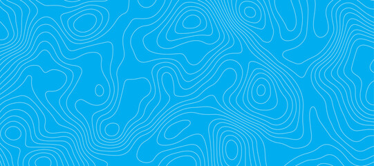 Light blue luxury topographic lines map background .modern technology wave curve line contour map design .seamless geography grid vector background .