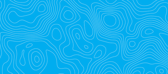 Light blue luxury topographic lines map background .modern technology wave curve line contour map design .seamless geography grid vector illustration .