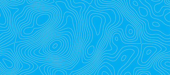 Light blue luxury topographic lines map background .modern technology wave curve line contour map design .seamless geography grid vector illustration .