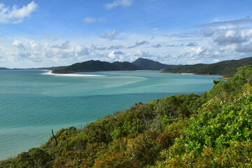 Sailing around the picture perfect Whitsunday Islands in Queensland, Australia