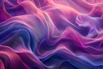 Obraz premium A close-up of pink and blue fabric draped in waves