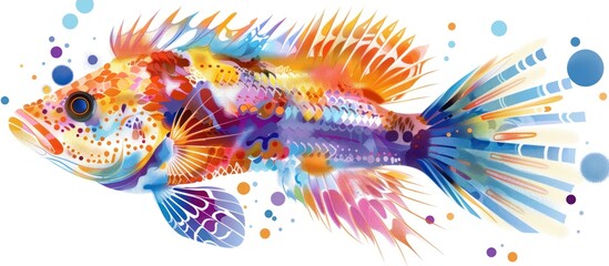 Fototapeta premium Colorful Fish Illustration