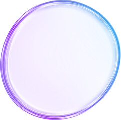 bubble 3d render multicolored transparent shape element. Png transapency .