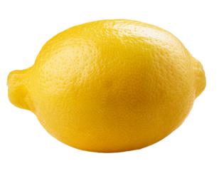 Zitrone isoliert auf weißen Hintergrund, Freisteller 
