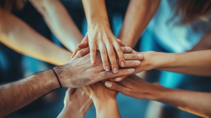 Corporate team working on social responsibility project