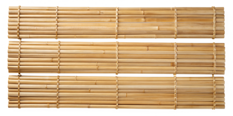 Bamboo mat with regular pattern, png transparent background