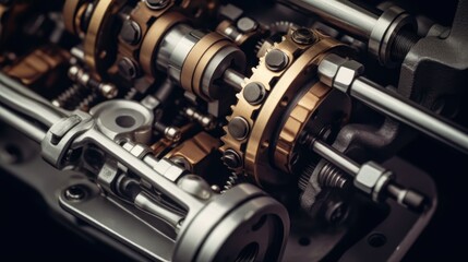 Closeup of a Complex Mechanical System