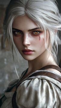 Enchanting Freckled Beauty with Emerald Eyes