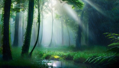 Fototapeta premium sunlight in the forest