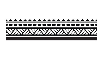 Polynesian hawaiian ethic pattern deoration.Polynesian tattoo band tribal design.