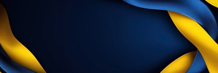 Banner with the flag of Ukraine. Independence day of Ukraine. Stand and support for Ukraine