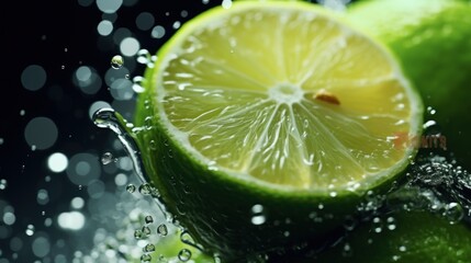 Lime Splash Macro Photography