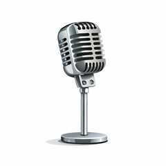 Vintage Microphone Isolated on a isolated white background (3)