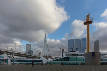 Erasmusbrug bridge in Rotterdam Netherland