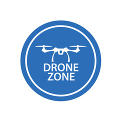 drone zone text information sign