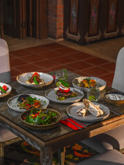 A vibrant and nutritious plate featuring an assortment of fresh vegetables, lean proteins