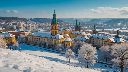 Obraz premium Amazing Stuttgart Germany in winter