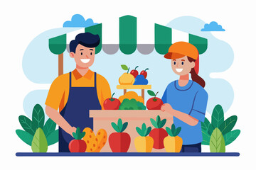 Vegetable Seller Illustration