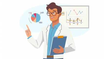 Business Presentation with Charts and Data Analysis