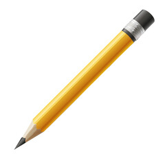 A yellow pencil with a black eraser