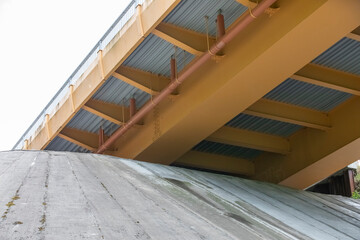 The inside of the bridge.